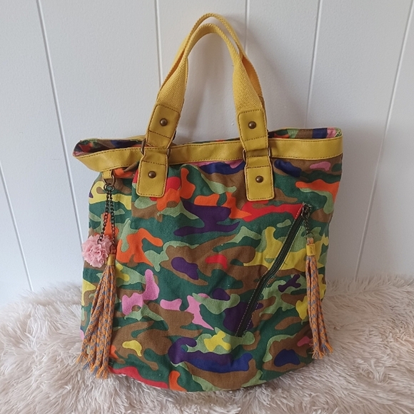 City Streets Handbags - Colorful Camouflage Tote Bag